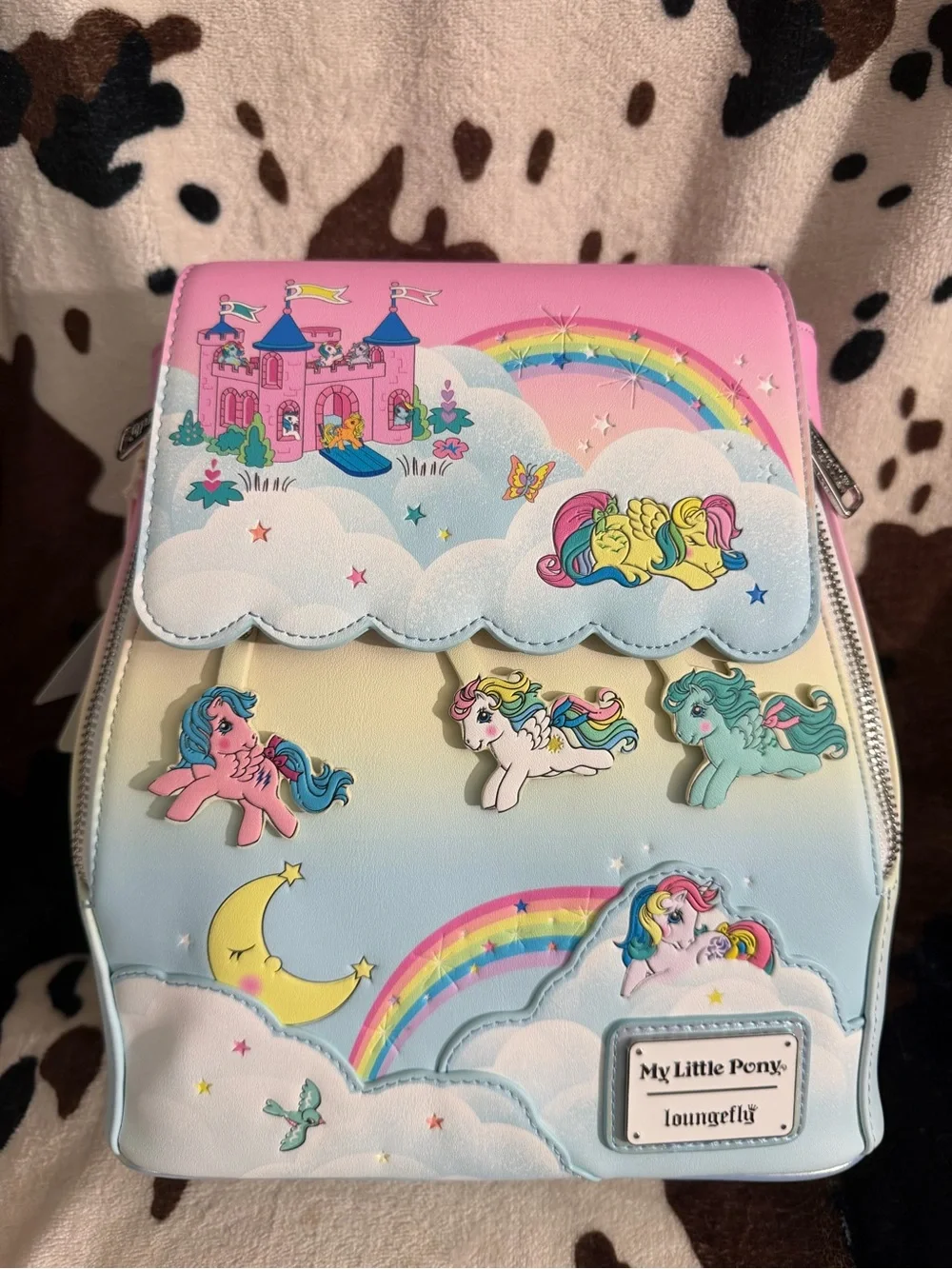 Loungefly Pink Pastel Rainbow My Little Pony Cloud Backpack